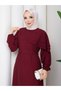 DEMET ELBİSE BORDO - 4
