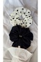 Elastic Hair Clips 2-Pack Women's Hair Clips Polka Dot, Plain Pinterest Model - 3