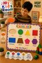 4-Piece Wooden Puzzle Set Educational Learning Find and Match Puzzle Fruits Vegetables Numbers Shapes - 5