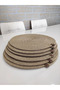 6 Pieces of Coffee Color Handmade Supla Stain-Resistant American Service Set