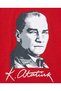 Red Crew Neck Ataturk Printed Boys T-Shirt - 4