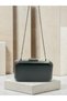 Black Matte Leather with Black Metal Detail and Stone Handle Chain Strap Women's Evening Dress Bag Wedding Engagement Graduation - 5