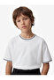 Cotton Piping Crew Neck Short Sleeve Basic School T-Shirt - 2