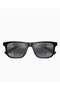 Moaka Rectangle Sunglasses with Neutral Grey Polarized Lenses, Matte Black Frame - 2
