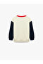 Color Blocked Long Sleeve Crew Neck Printed Sweatshirt - 6
