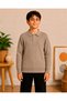 Boys' Polo Collar Ribbed Knit Sweater Long Sleeve Casual Stylish Top 7-15 Years
