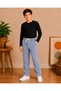Boys' Winter Thick Fabric Elastic Waist Lace-Up Pocket Comfortable Cut Pants 7-15 Years Old - 2
