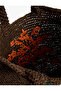 Large Wicker Tote Bag with Woodworking Detail on the Handle - X Melis Ağazat - 5