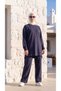 Women's Cycling Collar Hijab Tracksuit Set with Stitching Details - 4