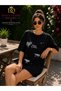 Women's Cotton Printed Oversize Mini T-Shirt Dress - 2