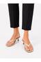 Gold Leather Flip-Flops with Heels Orthopedic Women's Sandals - 4