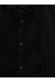 Vizyon New Season Black Standard Fit Velvet Men's Shirt Jacket - 6