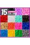Elastic Hair Bands 15 Colors, Colorful Baby Rubber Bands Set with Hair Tail Tools, Rat Tail Comb, Butterfly Hair Clips, Hair Pins, Hair Ties - 2