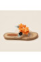 Botanic Transparent Tape Detailed Straw Slippers - 2