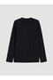 Vizyon New Season Black Crew Neck Long Sleeve Men's T-Shirt - 6