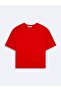 Baby Tee Basic Crew Neck Red T-Shirt - 3