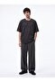 Relaxed Fit Text Printed Anthracite T-Shirt