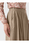 Peak New Season Brown A-Line Skirt with Elastic Waist - 3