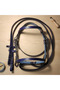 Genuine Leather Horse Bridle and Reins Set - Navy Blue - 3