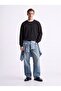 Regular Fit Basic Crew Neck Anthracite Sweatshirt
