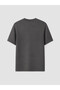 Vizyon New Season Anthracite Loose Fit Fluid Fabric T-Shirt /04 - 6