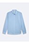 Regular Fit Striped Long Sleeve Blue Shirt - 3