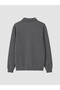Vizyon New Season Gray Polo Collar Men's Sweatshirt - 8