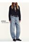 Anna Barrel Fit Mid Waist Light Indigo Jean Pants - 2