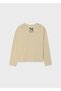 Beige Boys' Printed Long Sleeve T-Shirt 7047 - 3