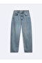 Anna Barrel Fit Mid Waist Light Indigo Jean Pants - 4