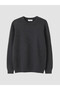 Ozmarka New Season Anthracite Crew Neck Men's Knitwear Sweater - 5