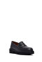 Women's Black Leather Masculine Loafer Af200010Dv - 6