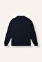 Relax Fit Low Shoulder Polo Collar Basic Sweatshirt H5136Ax26Au - 2