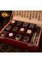 Luxury Design Leather Covered 12+11 (12 Watches 11 Prayer Beads) Storage and Organizing Box with Slots Size (34.5X26.5X10)Cm - 2