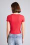 Printed Fitted Crew Neck Ribbed Short Sleeve T-Shirt I8229Ax26Hs - 5