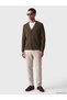 Vizyon New Season Khaki Regular Fit V-Neck Men's Knitwear Cardigan - 2