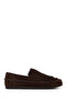 Women's Brown Tasseled Suede Leather Loafer Af190015Ds