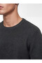 Ozmarka New Season Anthracite Crew Neck Men's Knitwear Sweater - 3