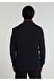 Regular Fit High Neck Jacquard Men's Navy Blue Sweater - 2
