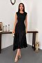 Black asymmetrical lined dress - 2