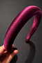 Bym Women's Plum Satin Soft Padded Hair Crown Simple Daily Accessory - 4