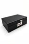 2 Li Password-Protected Wooden Black Leather Covered Padded Watch and Jewelry Box St6-13