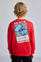 Oversize Crew Neck Back Printed Soft Fleece Inside Sweatshirt for Boys I0114A826Wn - 6
