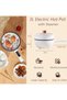 3L Electric Hot Pot with Steamer & Temperature Control - Non-Stick Electric Cooker Shabu Shabu, Electric Skillet,Frying Pan,Electric Saucepan,for Noodles, Egg, Steak, Steam and Soup (3L) - 4