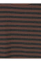 Anthracite Crew Neck Striped Women's Bodysuit - 6