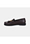 Women's Brown Metal Buckle Tasseled Leather Loafer - 3