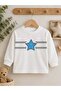 Boy's Star Patterned Hooded Combed Cotton Puffy Vest 3-Piece Seasonal Cotton Suit - 6