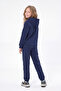 3 Thread Flat Winter Kangaroo Pocket Hooded Girls' Tracksuit Set - 4