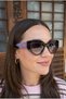Melinda Cat Eye Purple-Black Frame Black Ultra Light Uv400 Filtered Women's Sunglasses - 3