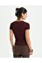 Women's Chestnut Ecovero ™   Viscose Crew Neck Short Sleeve Basic T-Shirt with Logo Detail - 2